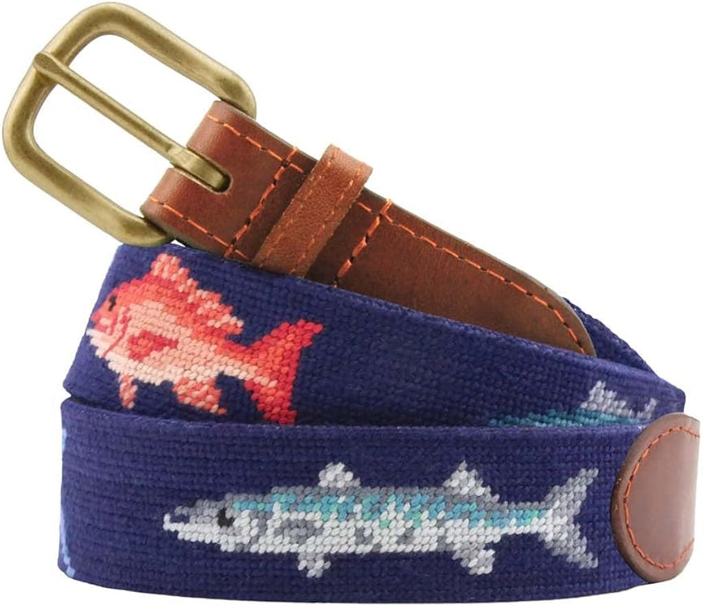 Gulf Coast Fish Needlepoint Belt by Smathers & Branson | Amazon (US)