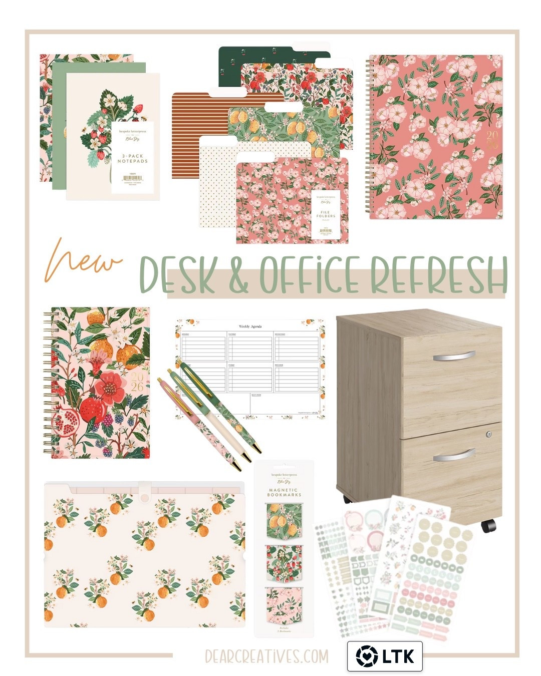 Be ready for the new year & tax season Do a home office refresh! Desk & office supplies to help you be more productive! Free printable guide on the blog with 15- Minute Desk refresh & Tips. #deskorganization #homeorganization #homeoffice #officeforher 

#LTKmomlife #LTKdayinmylife #LTKHome