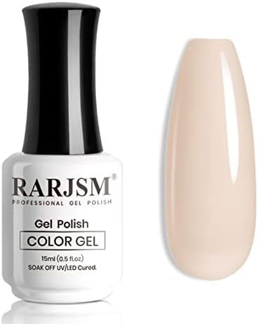 RARJSM Apricot Nude Gel Nail Polish,Neutral Sheer Cream Nude Gel Polish LED UV Curing Requires So... | Amazon (US)