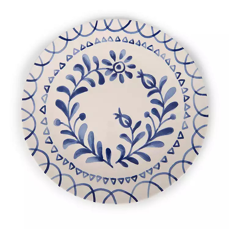 Blue Mosaic Ceramic Dinner Plate | Kirklands
