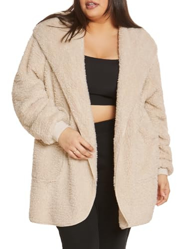 UnHide Shleepy Faux Fur Robe - Lightweight, Extra Soft, & Warm Wearable Blanket - Machine Washable - Beige Bear - X-Large | Amazon (US)