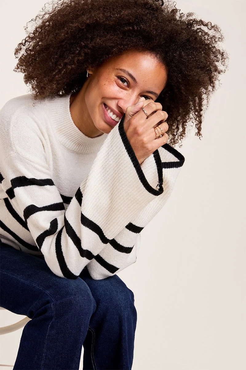 Laura Striped Pullover Sweater | Francesca's