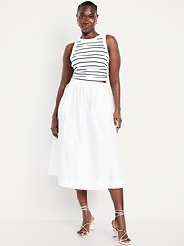 High-Waisted A-Line Midi Skirt | Old Navy | Old Navy (US)