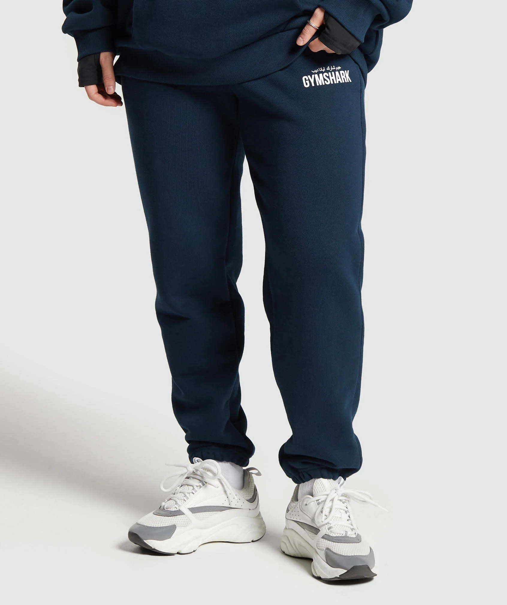 Gymshark GS X Leana Deeb Oversized Joggers - Navy | Gymshark UK