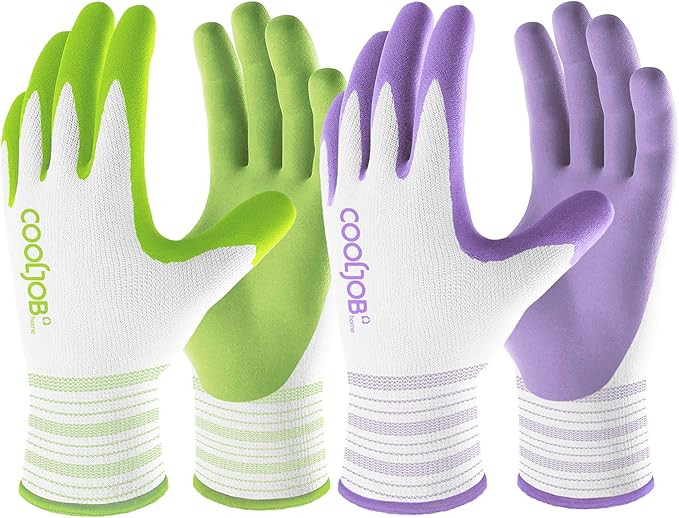 COOLJOB 6 Pairs Gardening Gloves for Women Ladies, Breathable Rubber Coated for Yard Garden, Outd... | Amazon (US)