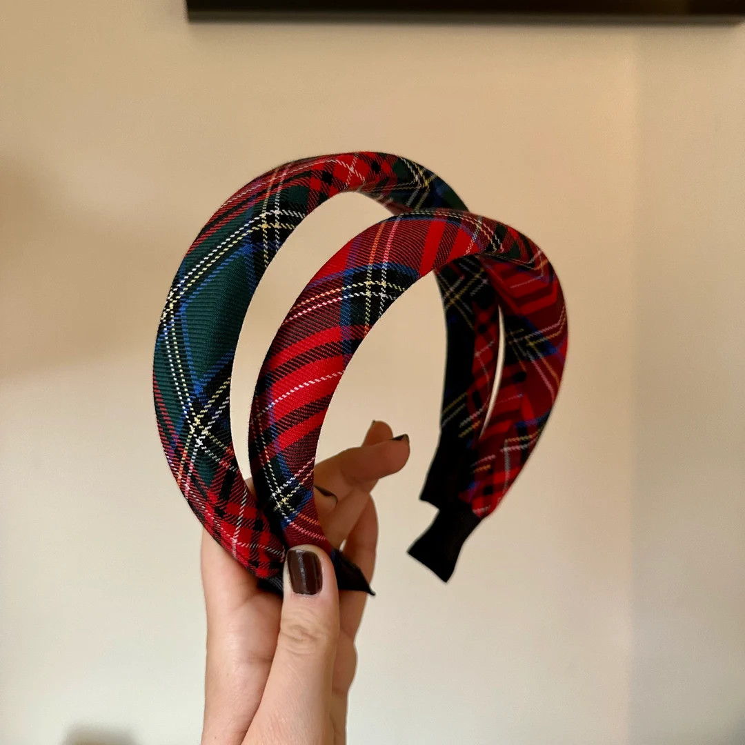 Thick and High Tartan Headband , Tartan Royal Stewart, Hair Accessories, Hairband - Etsy UK | Etsy (US)