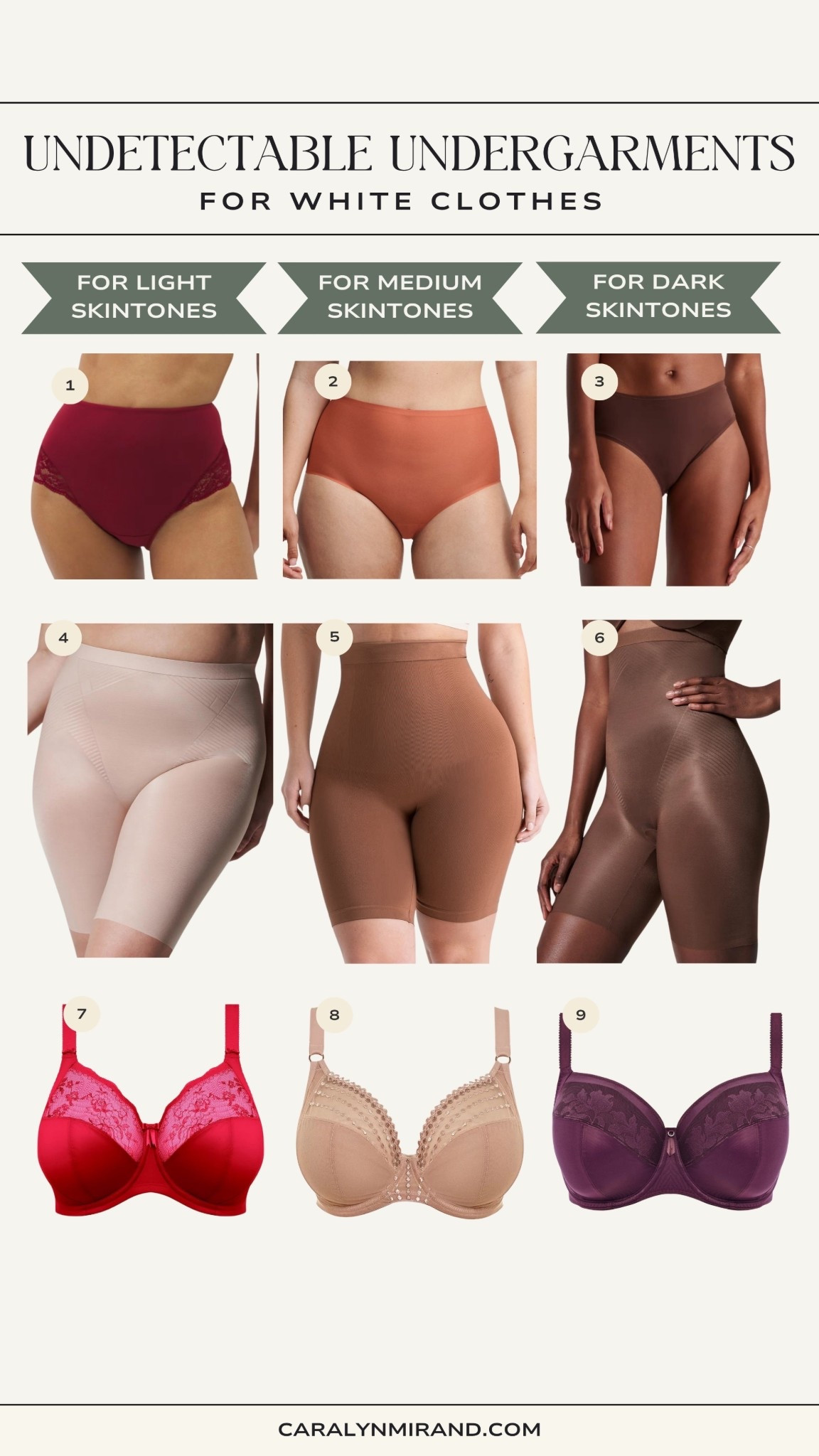 Did you know this? 🤯❤️ The right shade of red for you depends on your skin tone. Here’s how to keep it invisible under light or white clothing:

✨ Lighter Skin Tones: beige, light pink, red
✨ Medium Skin Tones: caramel, tan, burnt orange, burgundy
✨ Darker Skin Tones: brown, coffee, deep plum, dark red

Every skin tone has a perfect match, nude isn’t one shade fits all! 

Use CARALYN15 on your first order at Spanx. Use CARALYN20 at Shapermint. 

#LTKBeauty #LTKStyleTip