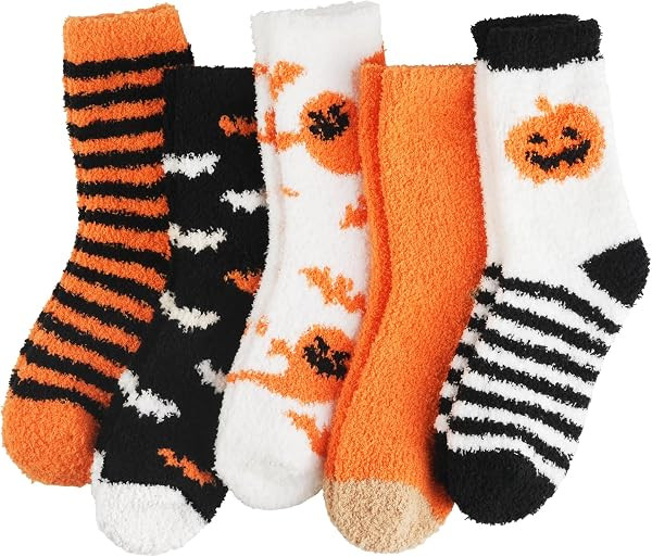 Fuzzy Socks for Women, Fall Fluffy Slipper Socks, Cozy Home Socks | Amazon (US)
