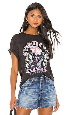 DAYDREAMER Pink Floyd Animals World Tour Boyfriend Tee in Ash Black from Revolve.com | Revolve Clothing (Global)