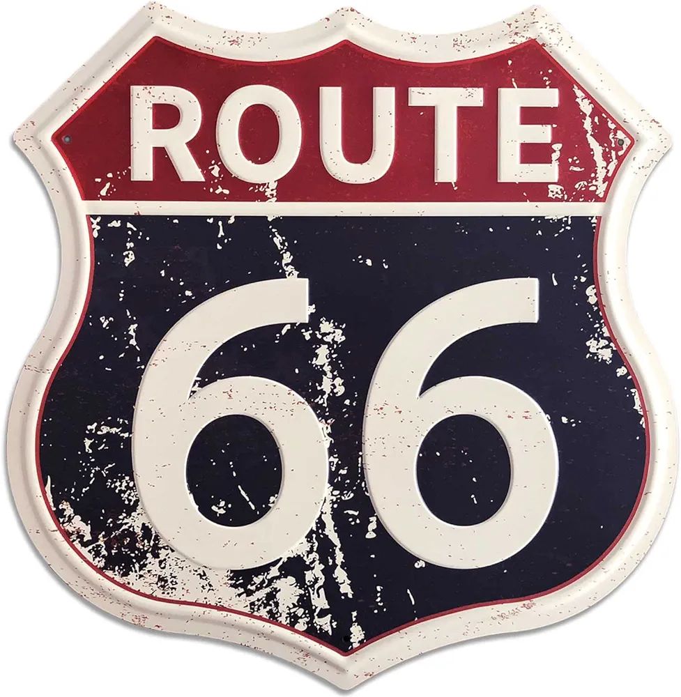 Route 66 Signs Vintage Road Signs Room Decor High Way Metal Tin Sign for Home Garage Wall Decorat... | Amazon (US)