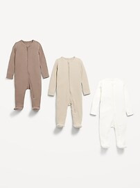 Unisex 2-Way-Zip Sleep &amp; Play Footed One-Piece 3-Pack for Baby | Old Navy | Old Navy (US)