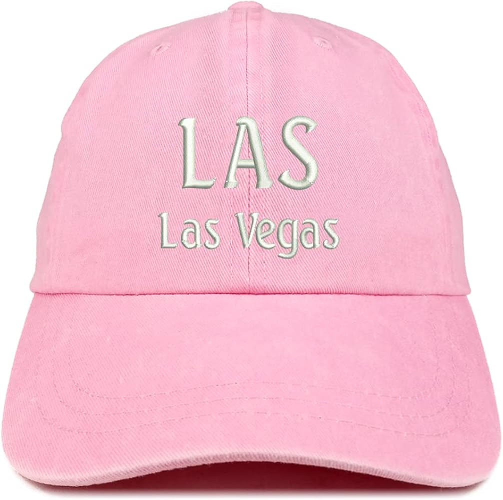 Trendy Apparel Shop LAS Las Vegas Embroidered Pigment Dyed Washed Baseball Cap | Amazon (US)