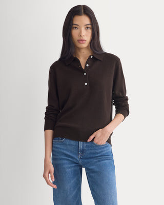Everlane Fine Cashmere Classic Polo Sweater, Size XXS | Everlane