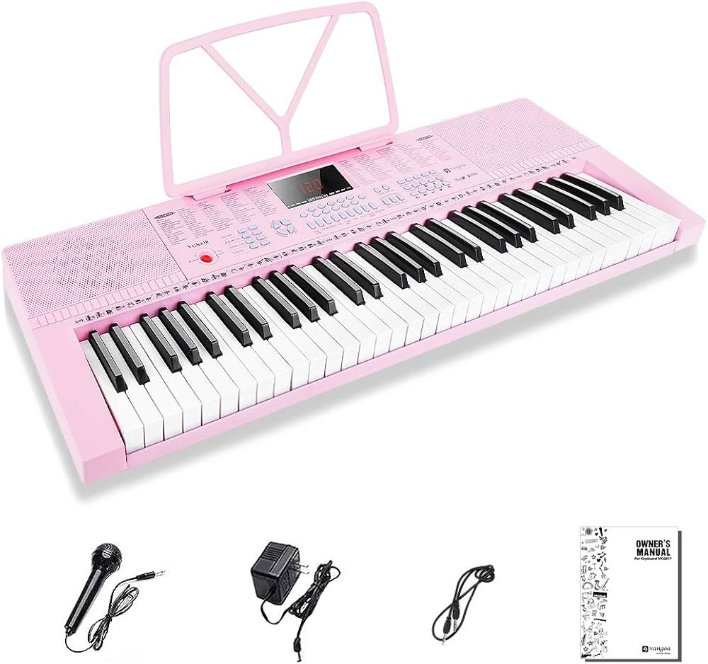 Vangoa VGK610 Piano Keyboard, 61 Mini Keys Portable Music Keyboard for Beginners with Microphone,... | Amazon (CA)