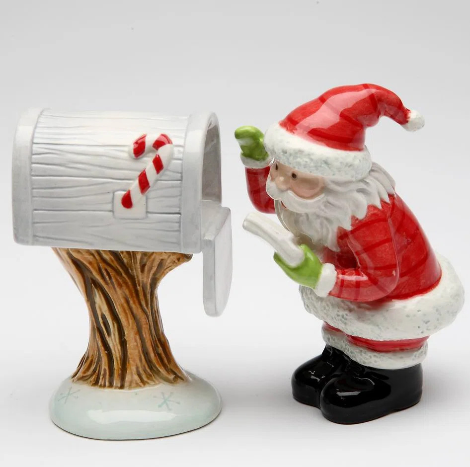 Santa Checking Mail Salt and Pepper | Wayfair North America