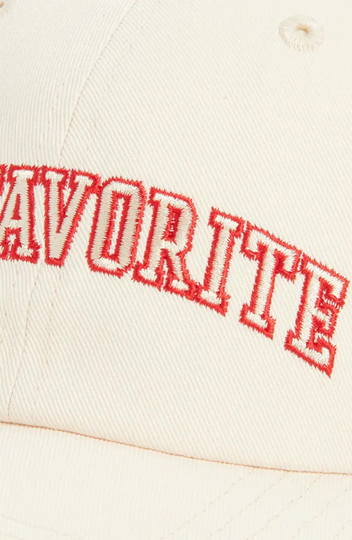 Favorite Heart Embroidered Cotton Twill Baseball Cap | Nordstrom