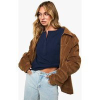 boohoo Women's Cotton Henley Button Front Long Sleeve Top in Navy | Size: 14 | Boohoo.com (UK & IE)