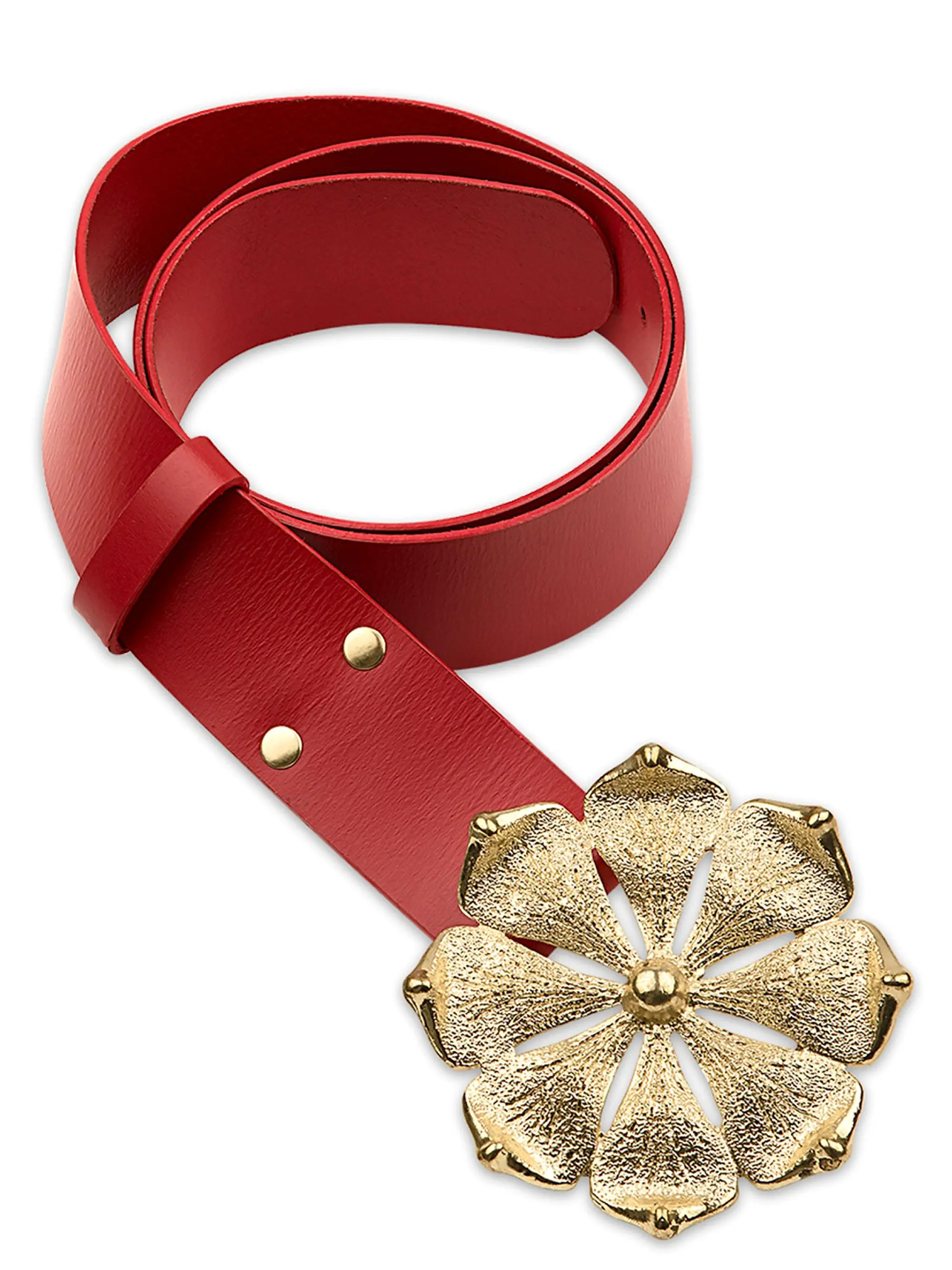 Leather Floral Buckle Belt | Saks Fifth Avenue