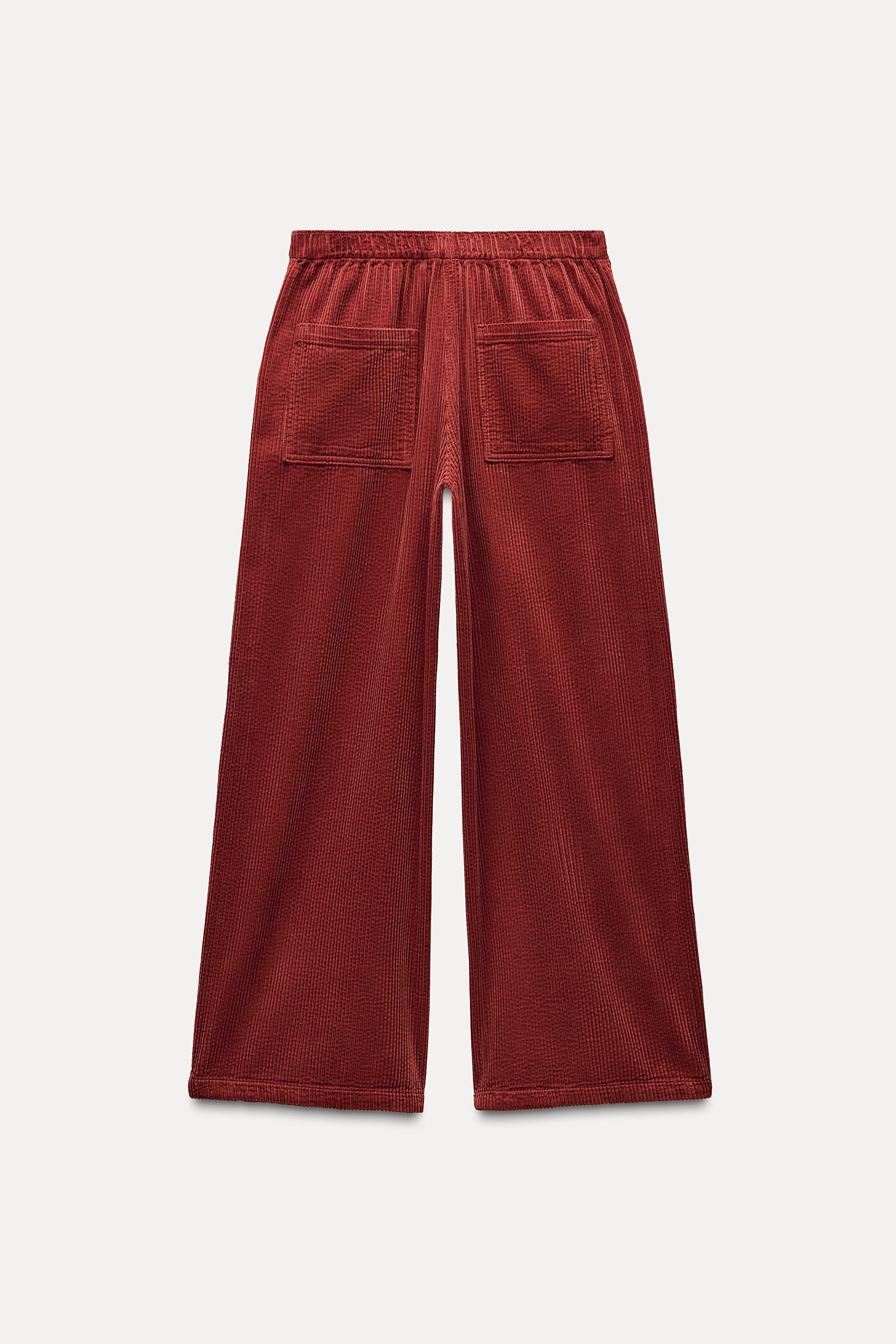 ZW COLLECTION CORDUROY WIDE-LEG PANTS | Zara US