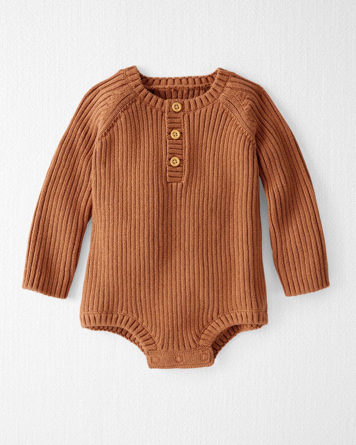 Tiger Eye Baby Organic Cotton Sweater Knit Bubble | oshkosh.com | OshKosh B'gosh