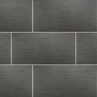 Metro Gris 12 in. x 24 in. Matte Porcelain Stone Look Floor and Wall Tile (16 sq. ft./Case) | The Home Depot