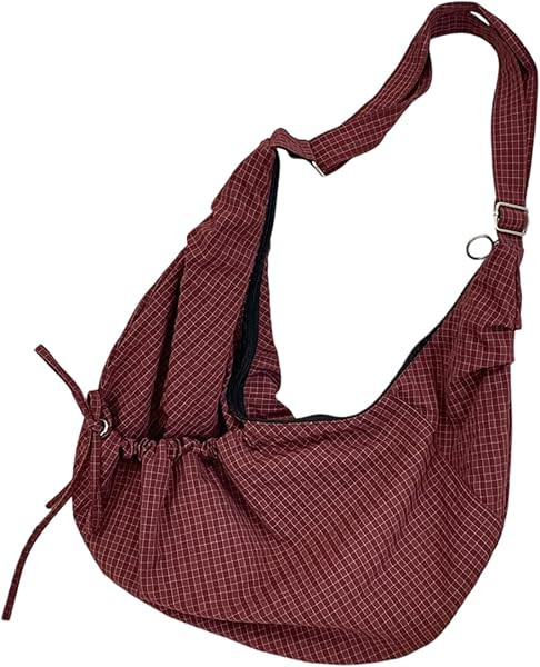 Women's Vintage Plaid Crossbody Bag Large Capacity Cute Messenger Purse Lightweight Daily Shoppin... | Amazon (US)
