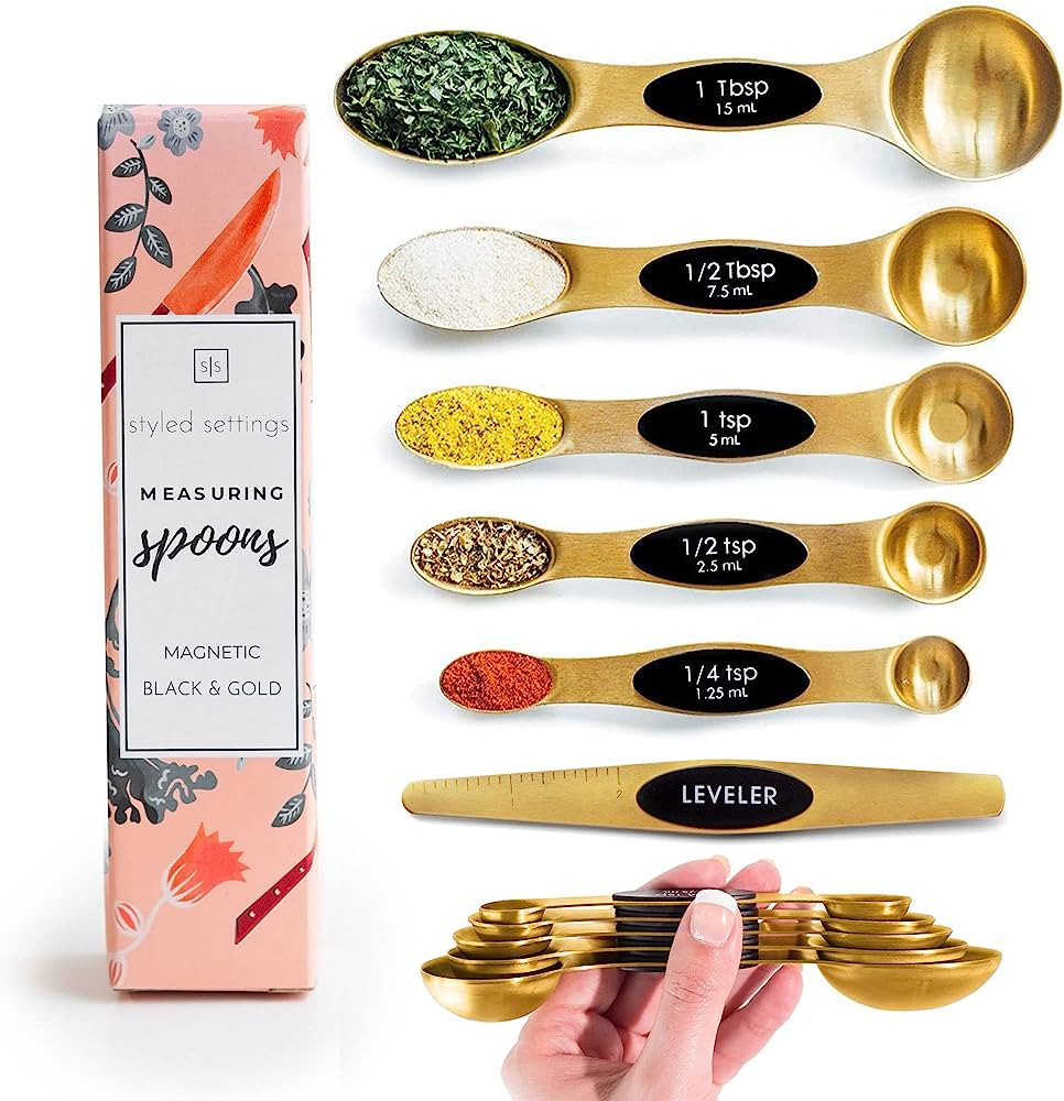 Magnetic Measuring Spoons Set - Stainless Steel Measuring Spoons - Magnetic Measuring Spoon Set, ... | Amazon (US)