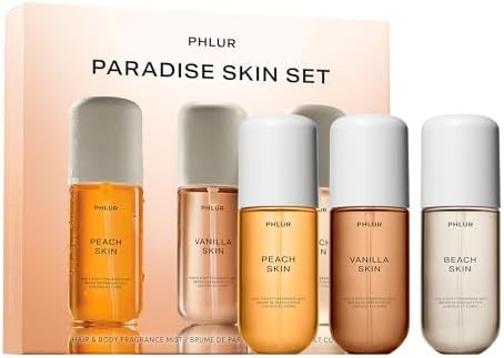 PHLUR Paradise Skin Set ($75 Value) - Travel Size Body Mist Gift Set - Peach Skin, Vanilla Skin, ... | Amazon (US)