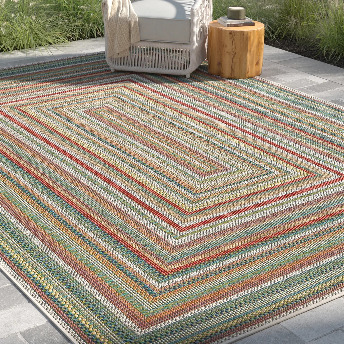 Lucidia Geometric Indoor / Outdoor Rug | Wayfair North America