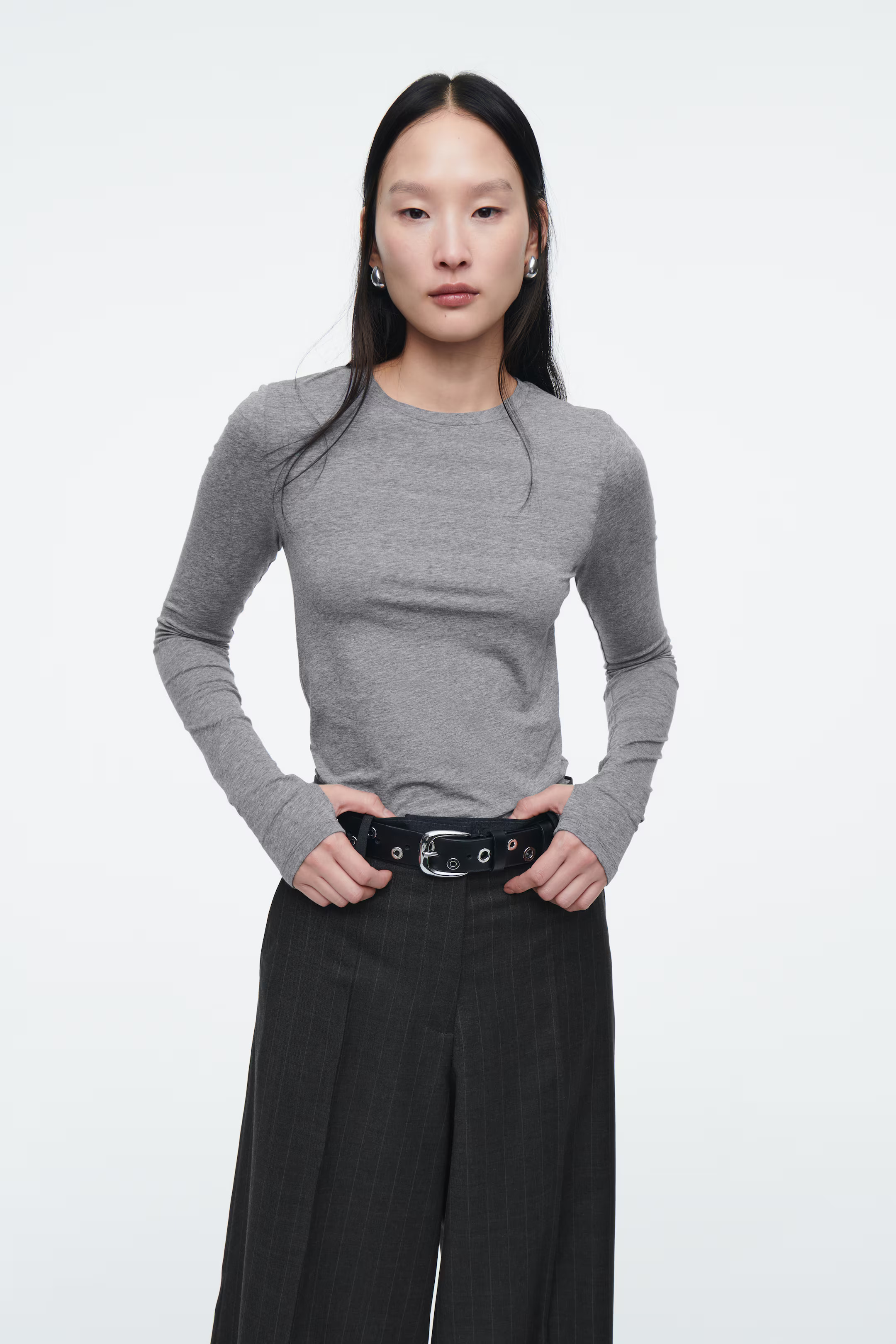 SLIM LONG-SLEEVE TOP | H&M (UK, MY, IN, SG, PH, TW, HK)