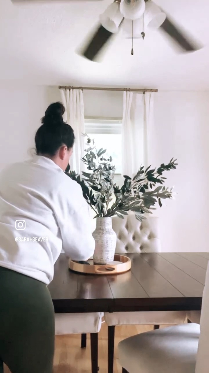 I love resetting the dining room table! Changing it up always freshens a room. This vase was the perfect size for my new olive branches. I was inspired my our Italian vacation and couldn’t help myself!

#LTKhome #LTKstyletip
