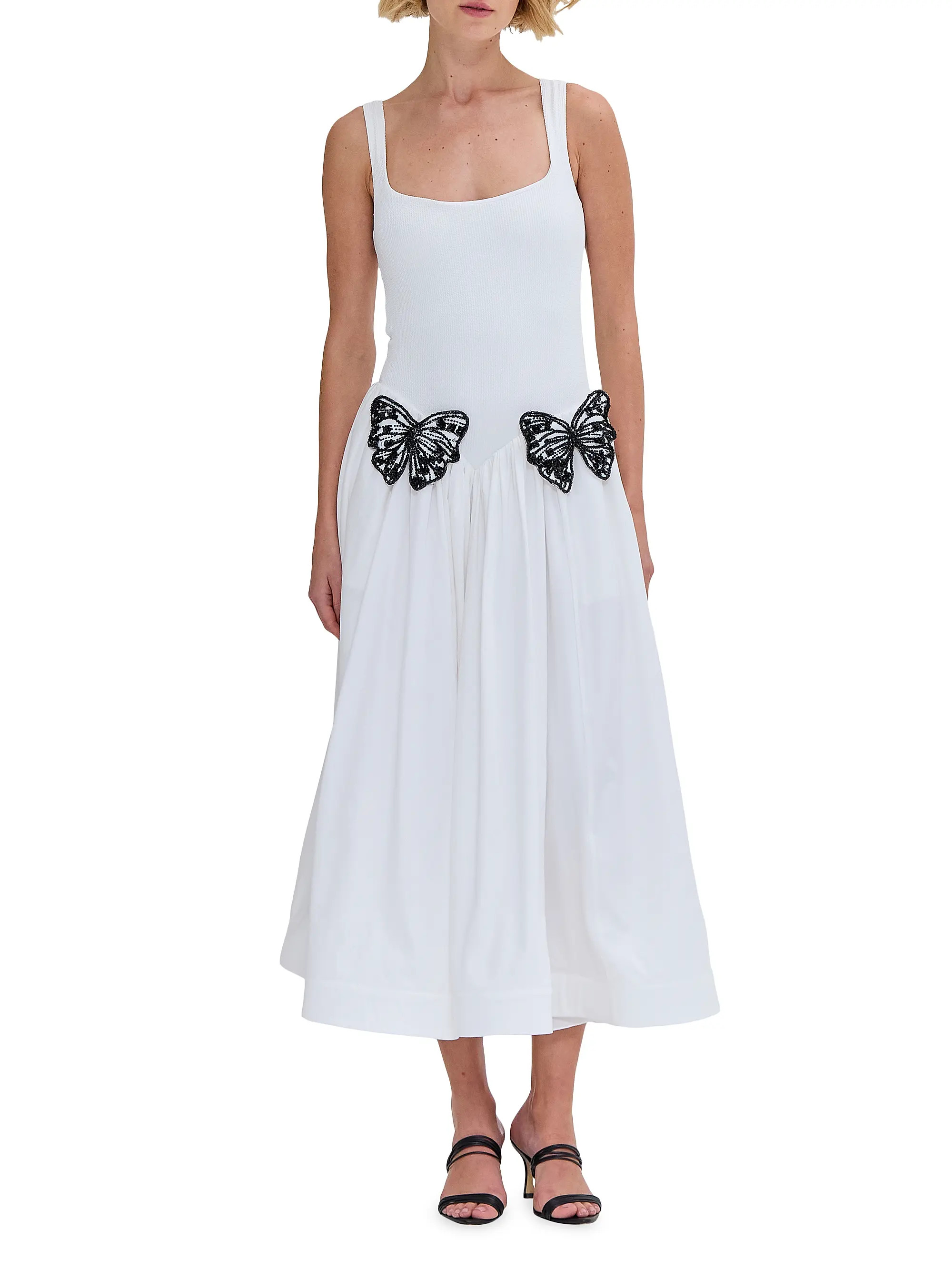 Merian Butterfly Appliqué Knit Midi-Dress | Saks Fifth Avenue