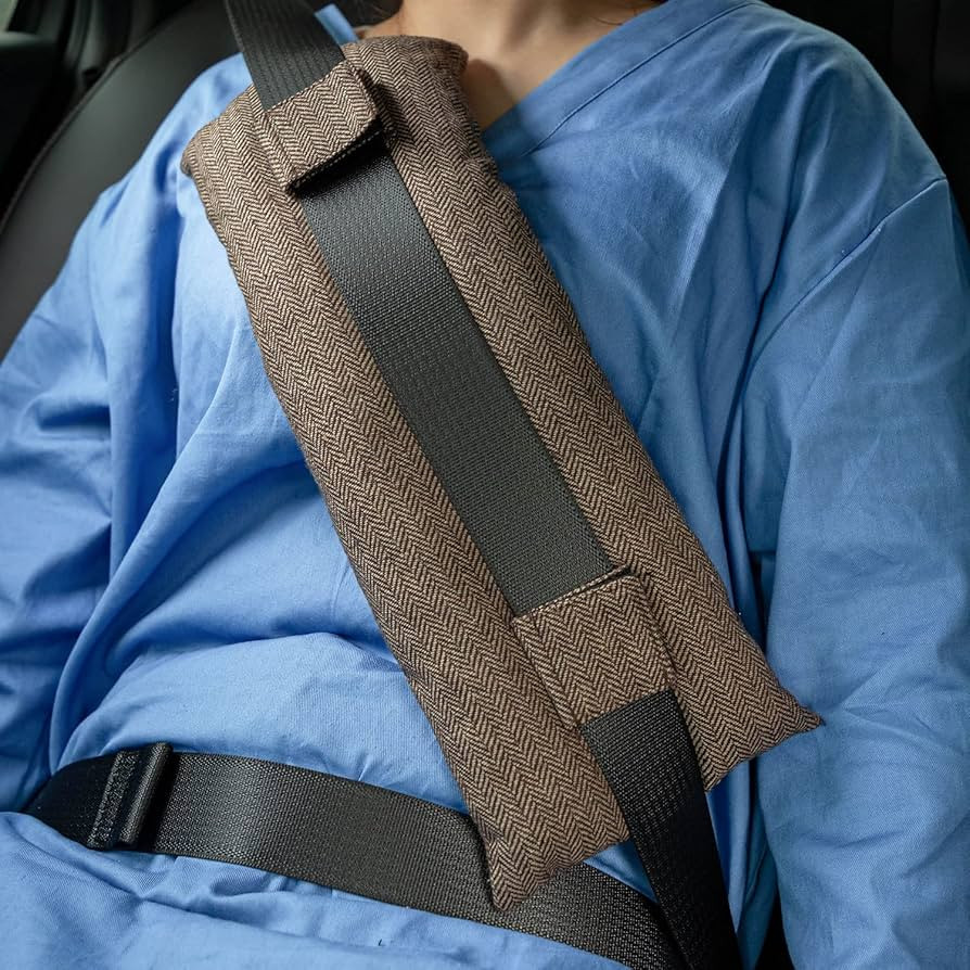 SWISSELITE Post Surgery Seatbelt Pillow - Soft Pearl Cotton Chest & Abdomen Cushion for Mastectom... | Amazon (US)