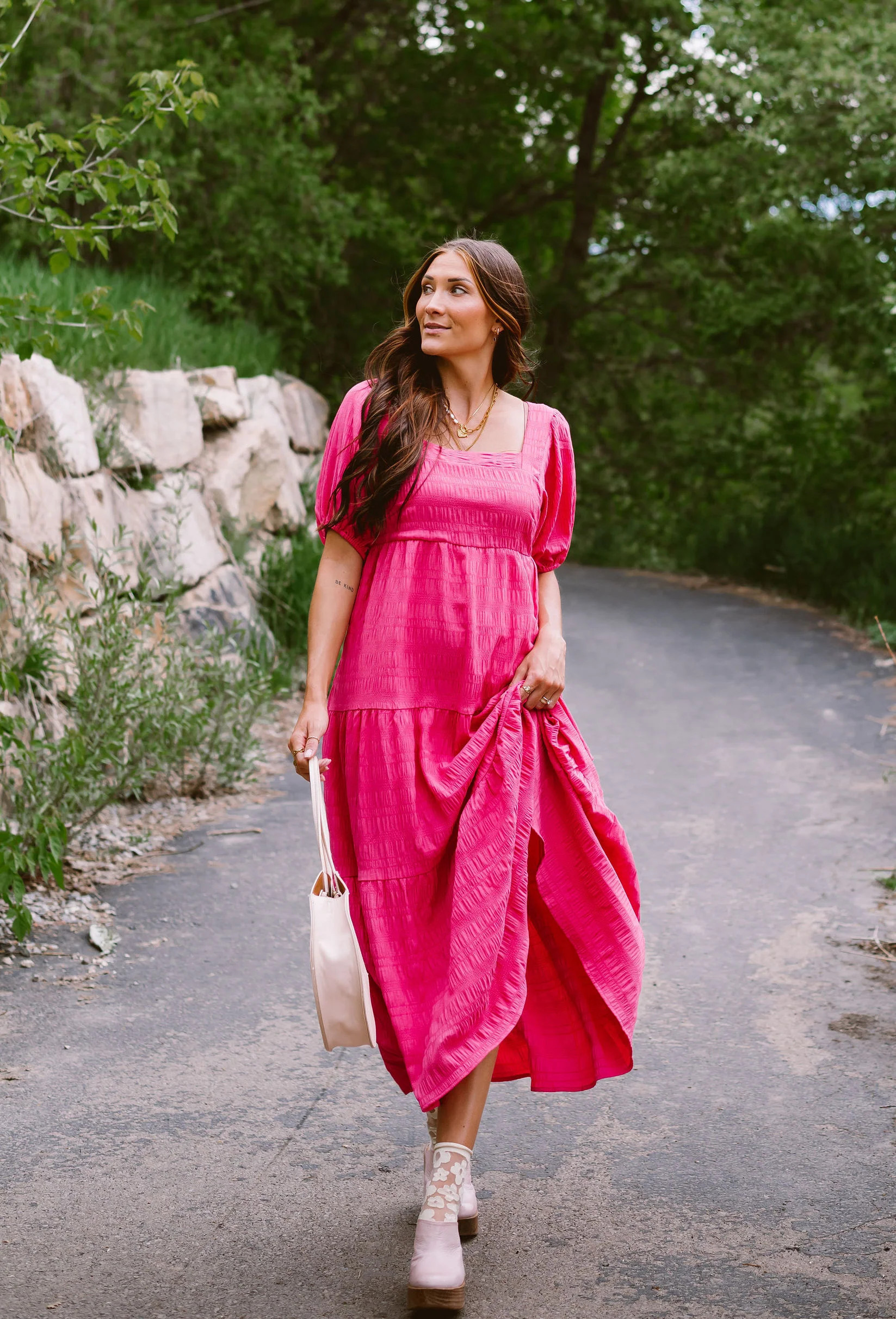 Golden Rule Maxi Dress // Hot Pink | Hashtag DNA
