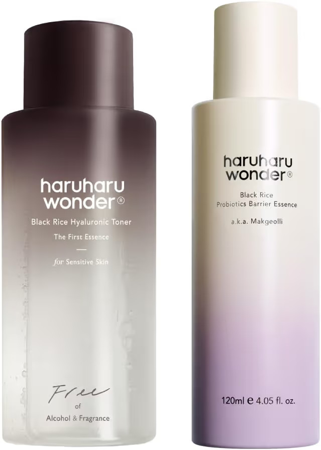 haruharu Wonder Black Rice Probiotics Barrier Essence & Black Rice Hyaluronic Toner for Sensitive... | Amazon (US)