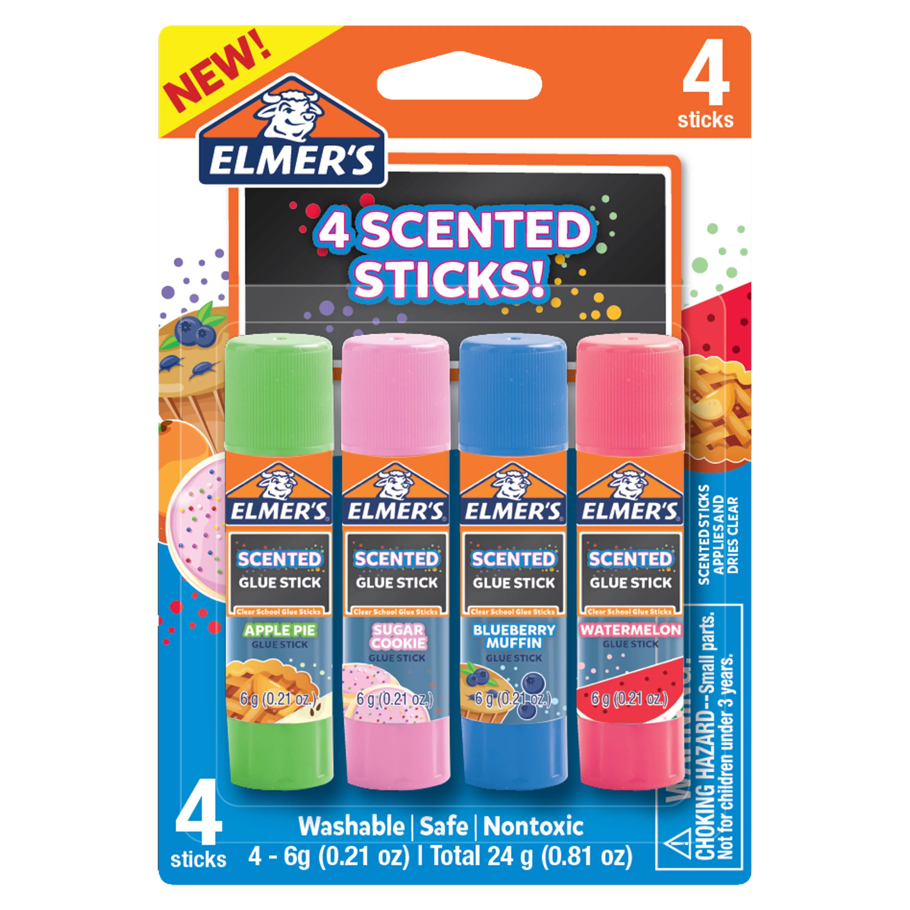 Elmer’s Scented Clear Glue Sticks, Safe and Nontoxic, Assorted Scents, 4 Count - Walmart.com | Walmart (US)