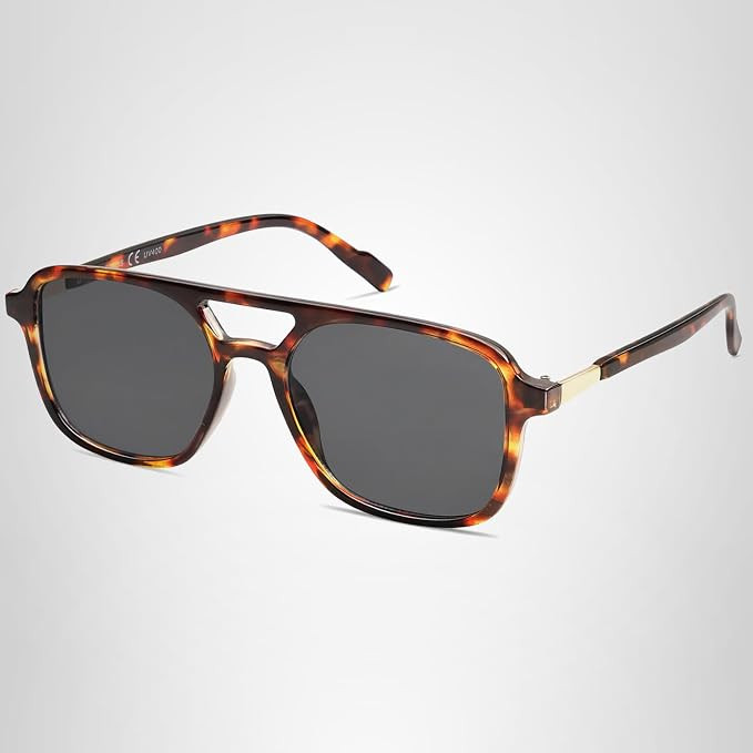 SOJOS Retro Aviator Sunglasses for Women Men,Trendy Rectangle Womens Mens Shades Sun Glasses SJ22... | Amazon (US)