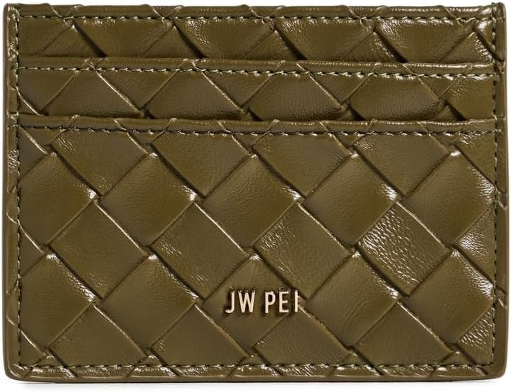 JW PEI Women's Woven Texture Card Holder, Olive Green, One Size | Amazon (US)