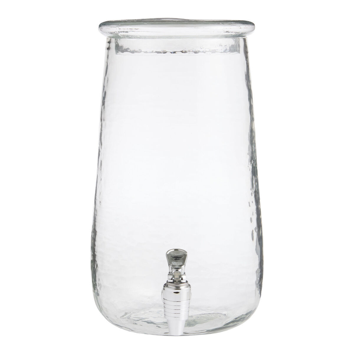 Hammered Glass Beverage Dispenser in Clear/Transparent by World Market | World Market