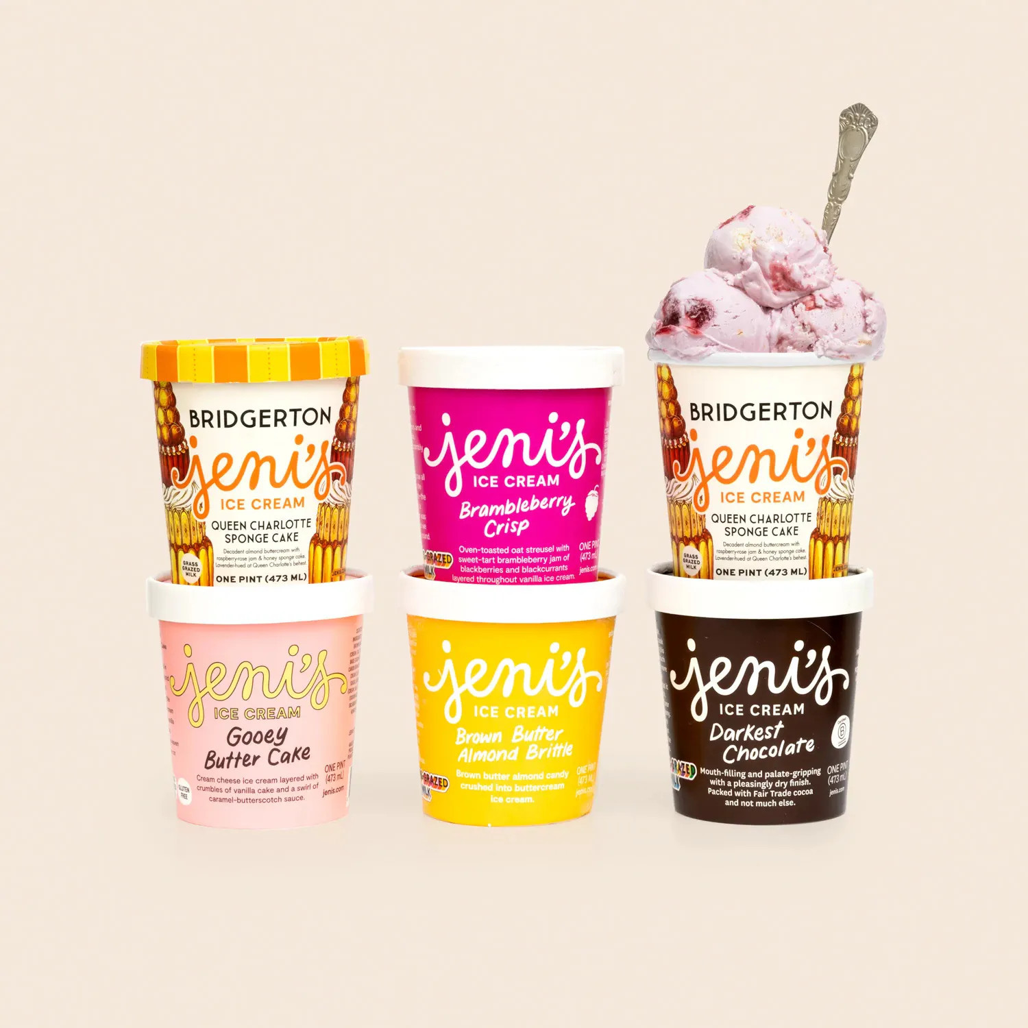 Jeni's Splendid Ice Creams - Queen's Diamond Ice Cream Collection - 6 Pints | Goldbelly