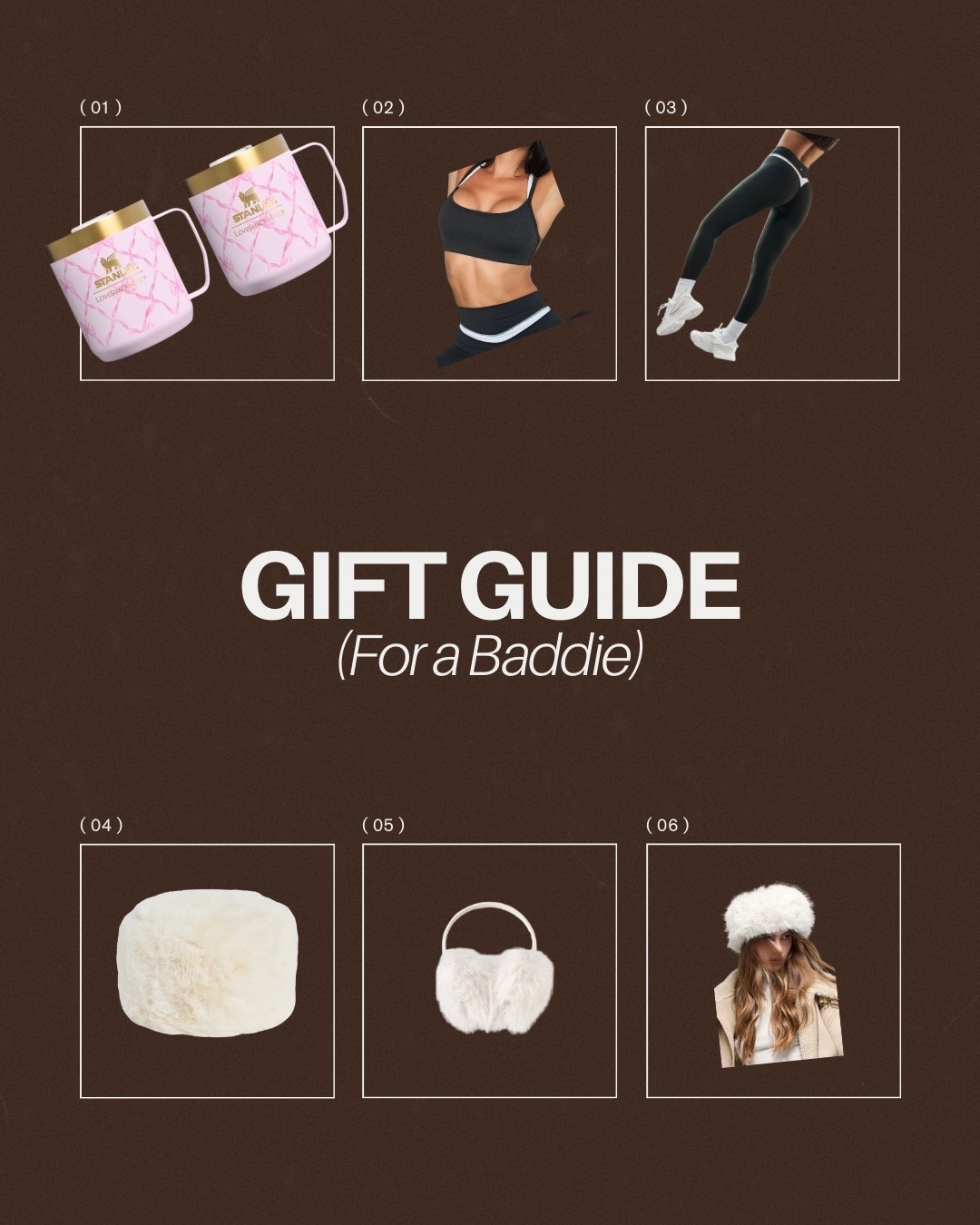 Winter baddie Xmas gift guide 

#LTKActive #LTKGiftGuide #LTKHoliday
