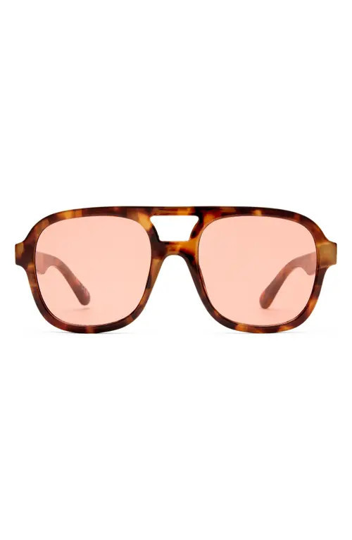 AIRE Whirlpool 53mm Aviator Sunglasses in Dark Tort/cinnamon Tint at Nordstrom | Nordstrom