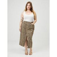 Frayed Denim Midi Skirt in Multi | Torrid (US & Canada)