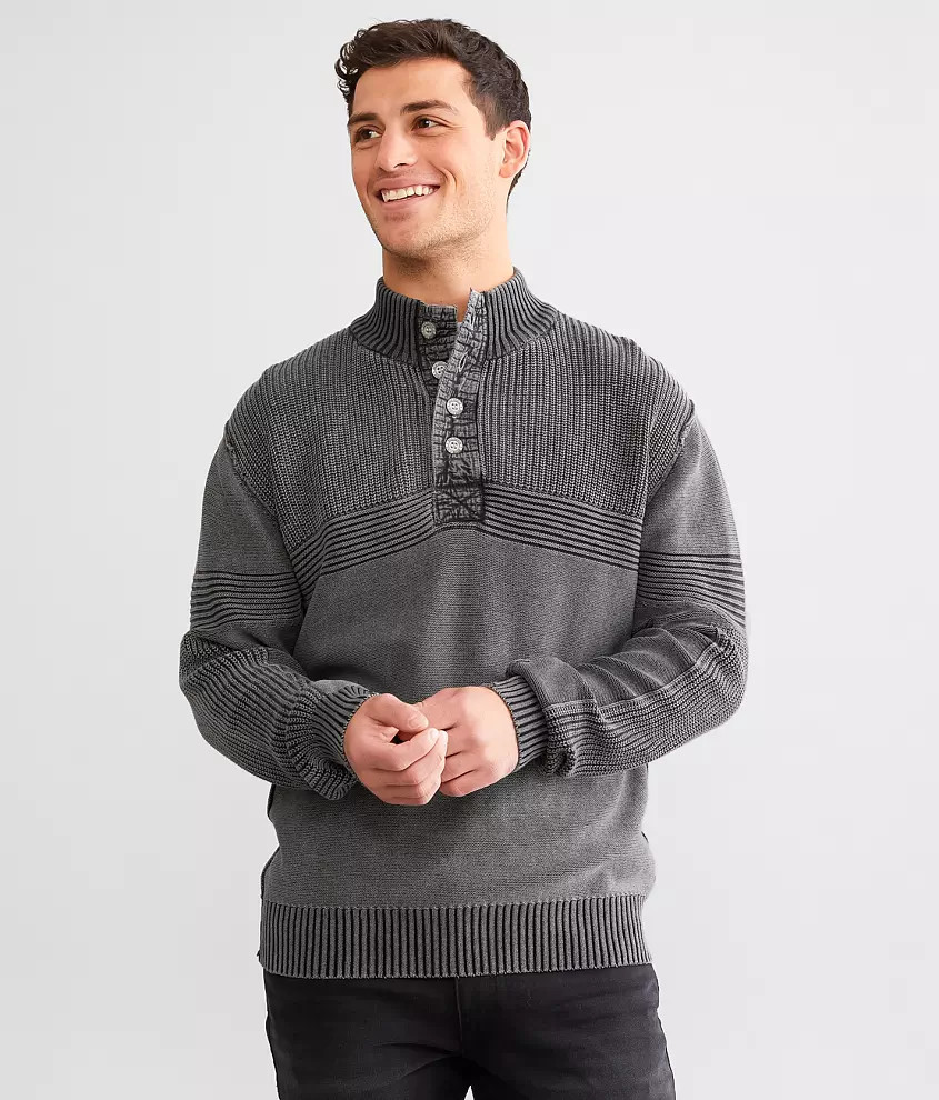 Ribbed Henley Sweater | Buckle