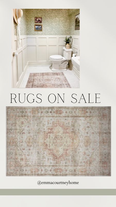 Powder room rug on sale 

#LTKsalealert #LTKhome #LTKstyletip