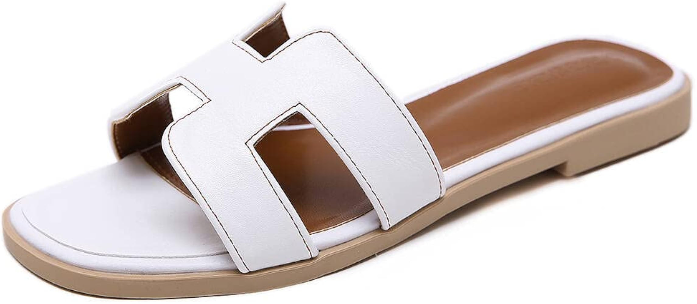 OUREET Womens Sandals Band Slides Summer Flat Sandals for women | Amazon (US)