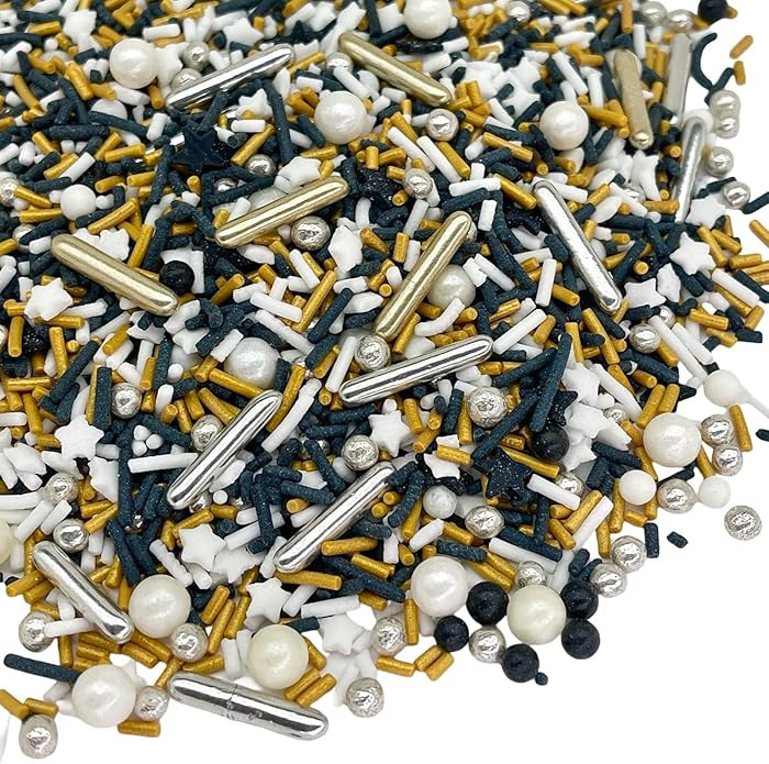 Sprinkles | 4 oz | Gold and silver sprinkles | Metallic sprinkles | New year sprinkles | Glamour ... | Amazon (US)