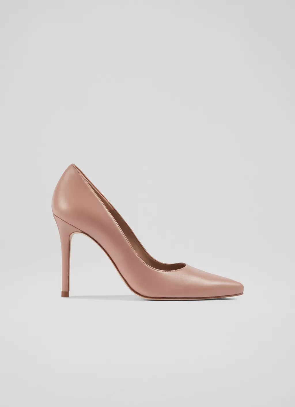 Fern Rose Pink Leather Pointed Toe Courts | L.K. Bennett (UK)