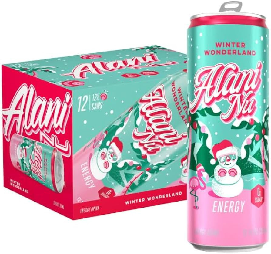 Alani Winter Wonderland Energy Drink (12 fl oz - 12 pack) Sugar Free/Low Calorie | Amazon (US)