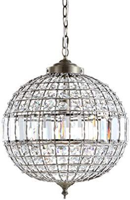 JONATHAN Y JYL6110B Georgina Crystal/Metal LED Chandelier Pendant Glam Contemporary Transitional ... | Amazon (US)